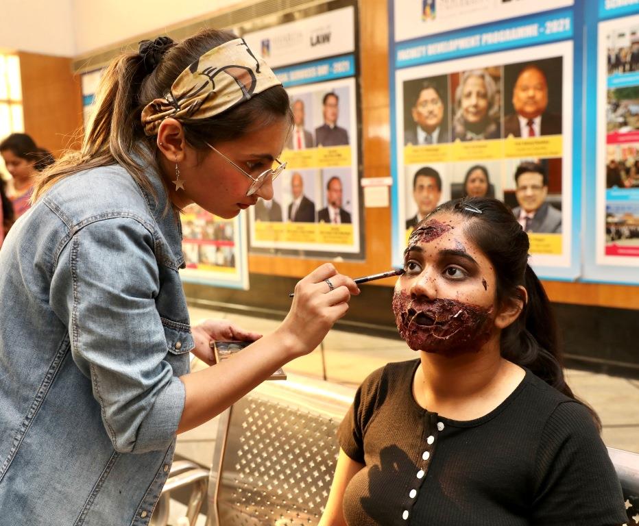 SU hosted a face-painting competition to celebrate Halloween with our students