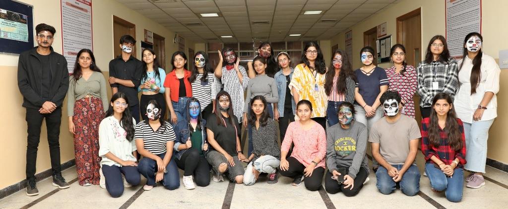 SU hosted a face-painting competition to celebrate Halloween with our students